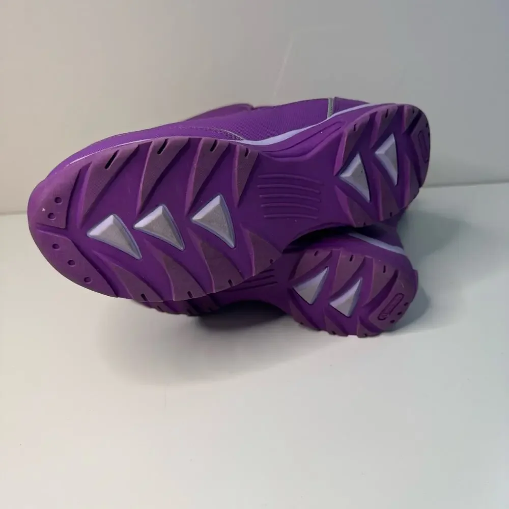 Lands End Girls Purple Waterproof Snow Boots Size 6M Youth Insulated Winter